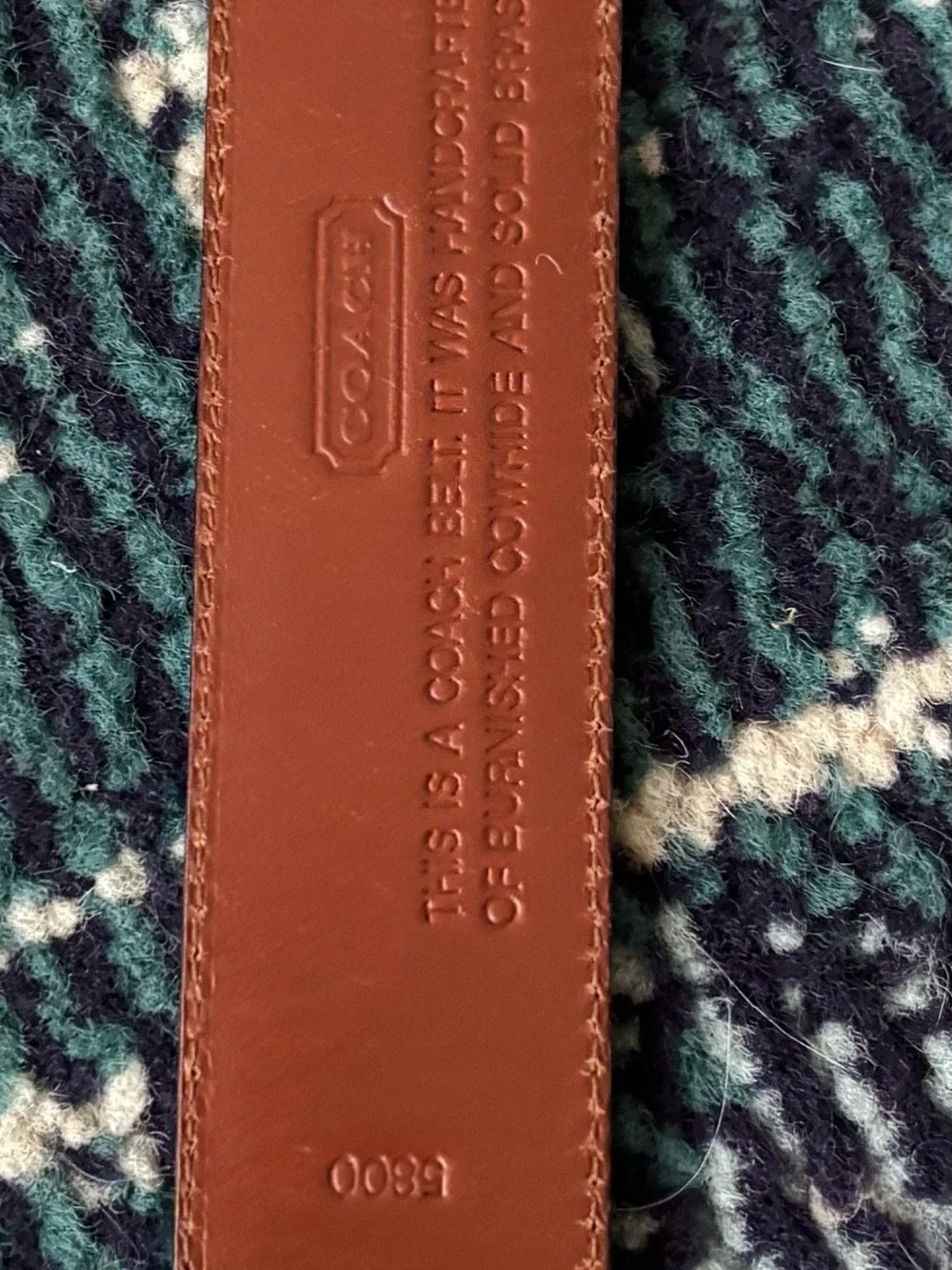 COACH Men’s Size 32 Leather Belt Black Brown Solid Brass Made in Italy